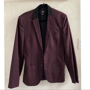 H&M Burgundy suit jacket